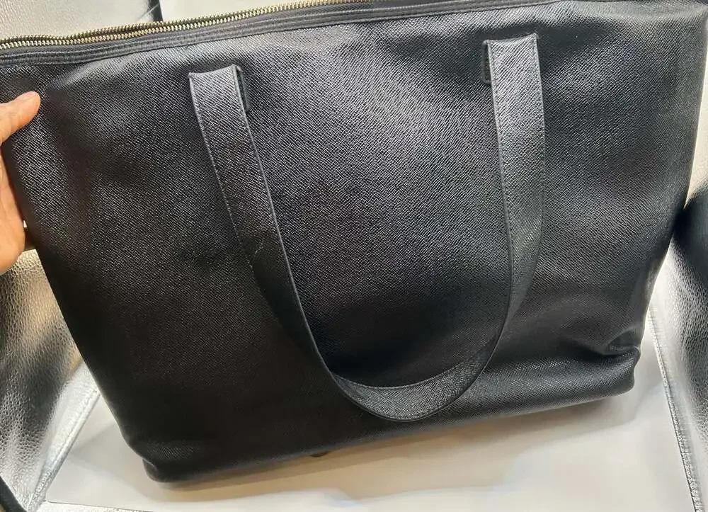 Macbeth Collection Black Computer Tote Bag 2 Handles